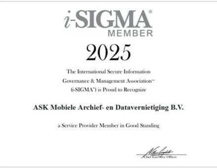 cerificering archiefvernietiging 2025 cerificering archiefvernietiging 2025