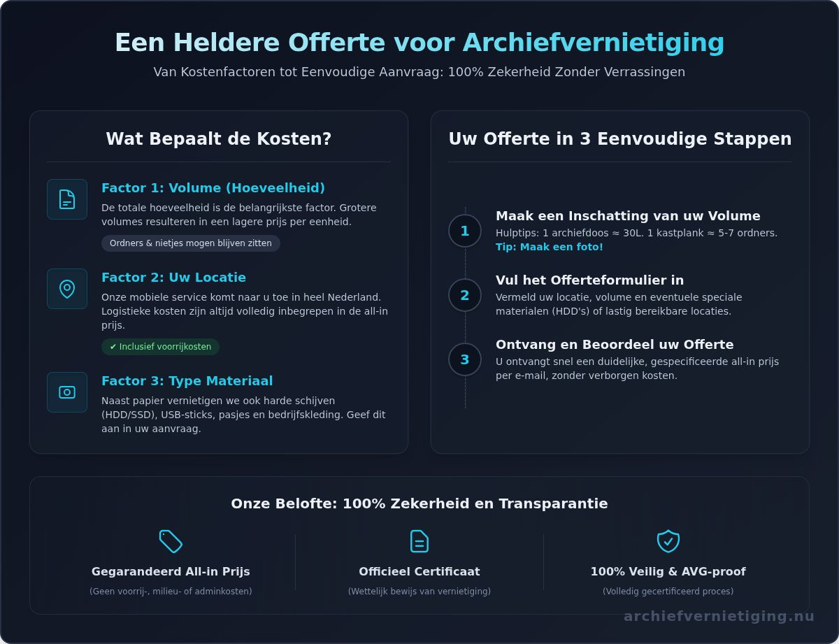 Offerte Archiefvernietiging: Vraag Vandaag Nog Uw All-in Prijs Aan