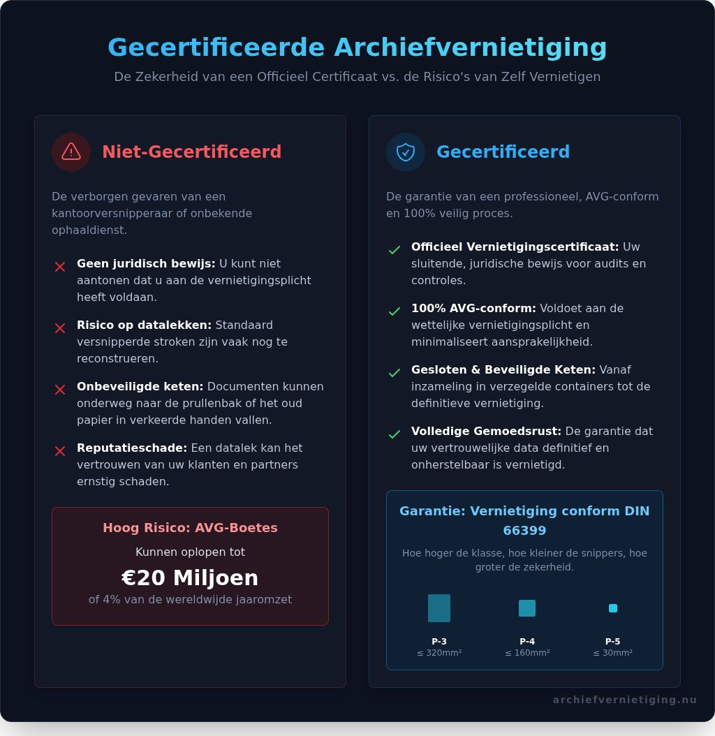 Vernietiging Archief Waarom een Certificaat Uw Enige Wettelijke Garantie Is - Infographic » ASK mobiele vernietiging Vernietiging Archief: Waarom een Certificaat Uw Enige Wettelijke Garantie Is
