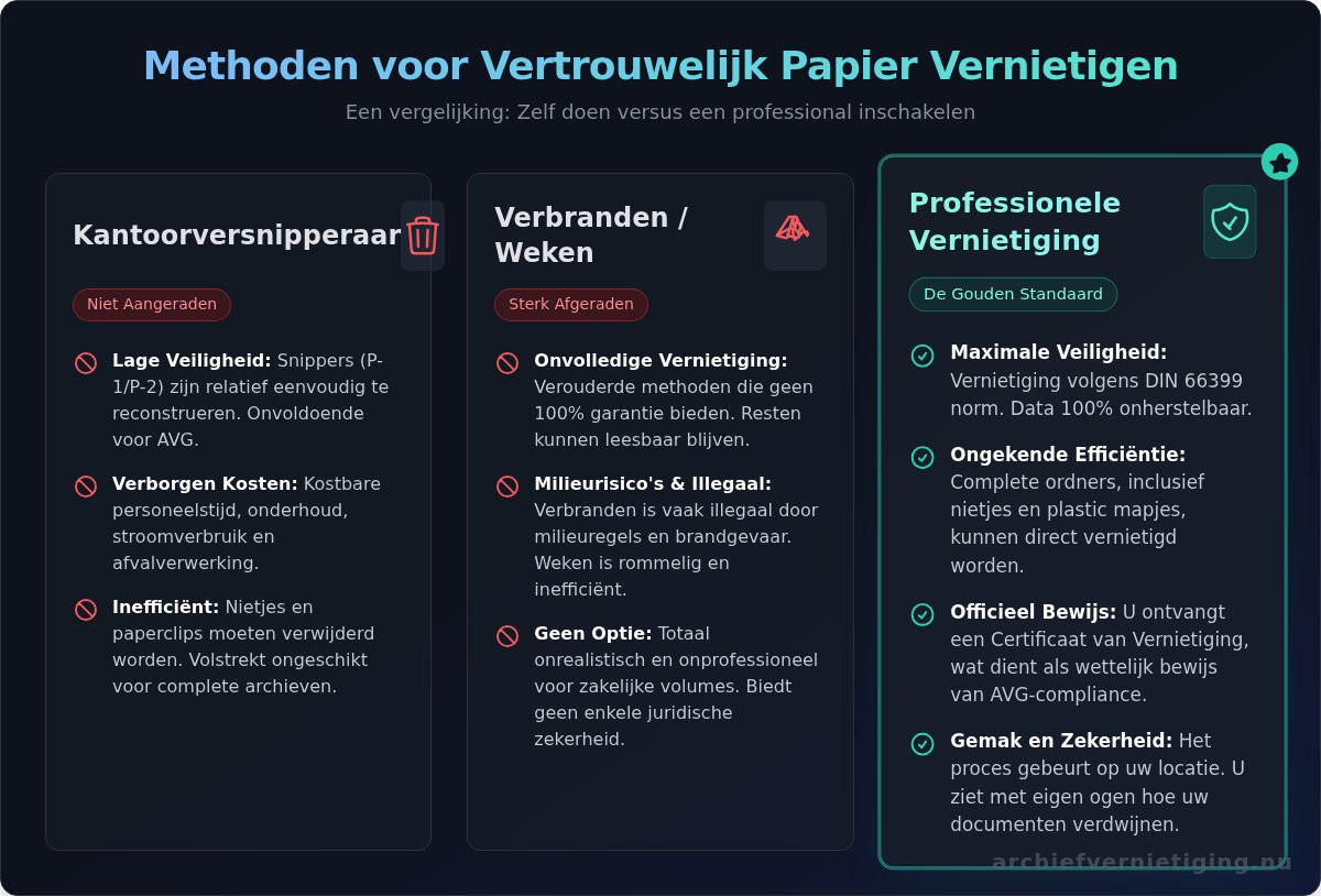 Vertrouwelijk Papier Vernietigen: De Complete Gids voor 100% Zekerheid
